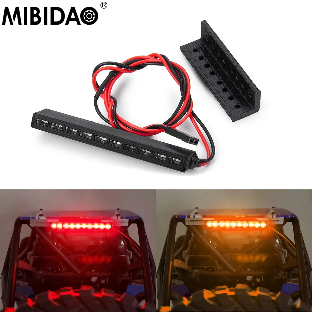 

MIBIDAO RC Car Roof Lamp 32/65mm LED Light Bar Spotlight Headlights For 1/10 Axial SCX10 II 90046 Traxxas TRX4 CC01 D90 D110