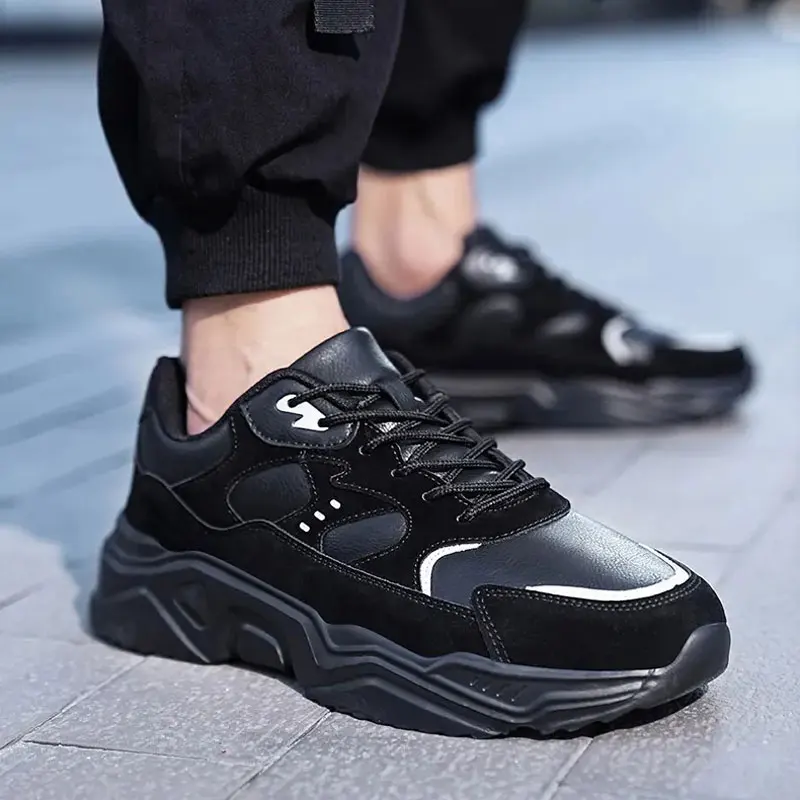 Winter Fashion Trend Men's Sports Shoes Comfortable Thick Sole Casual Sneakers Outdoor Anti Skid Wear-resistant Running Shoes