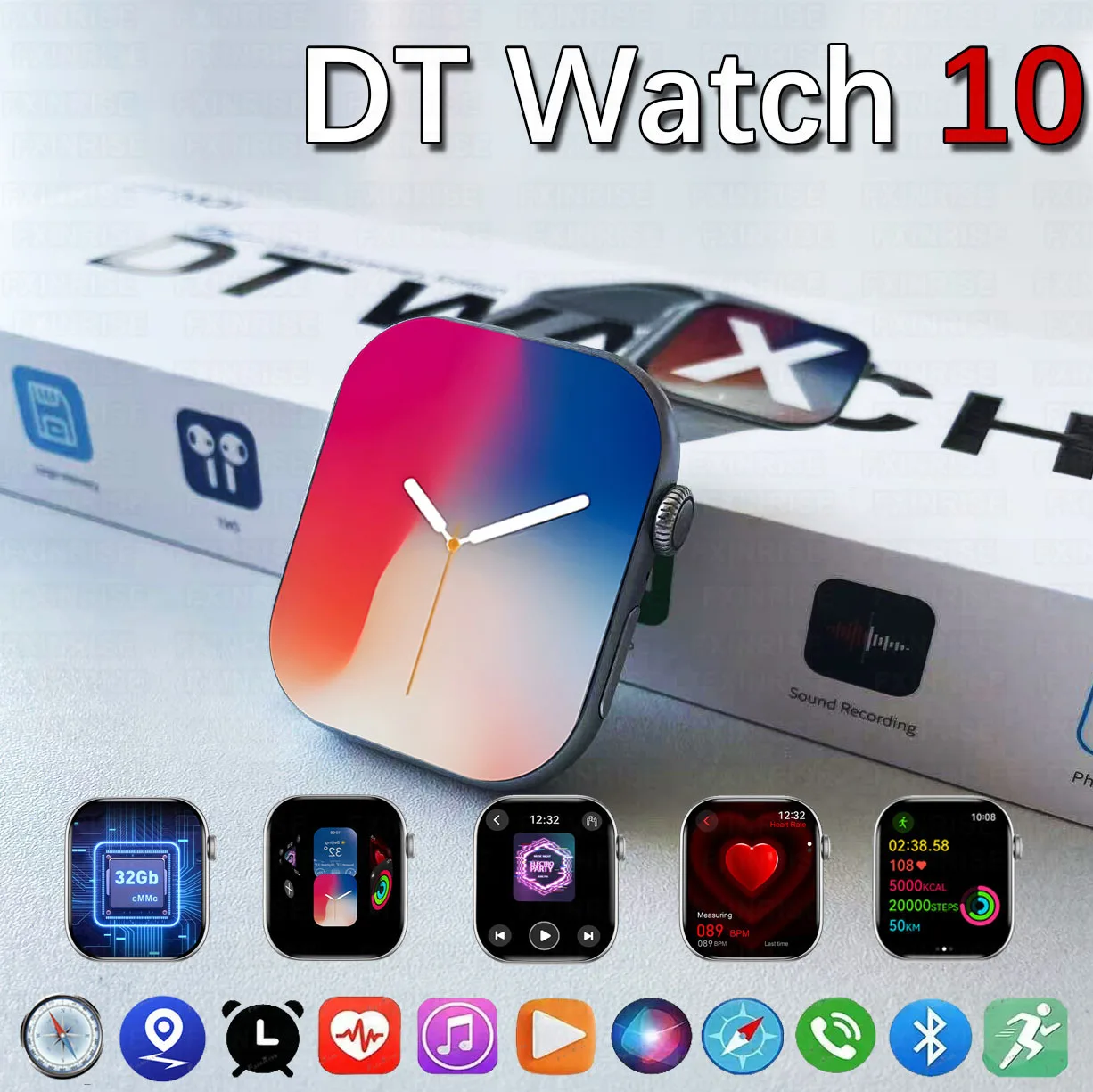 Мужские водонепроницаемые смарт-часы NFC GPS Track цвет в ассортименте