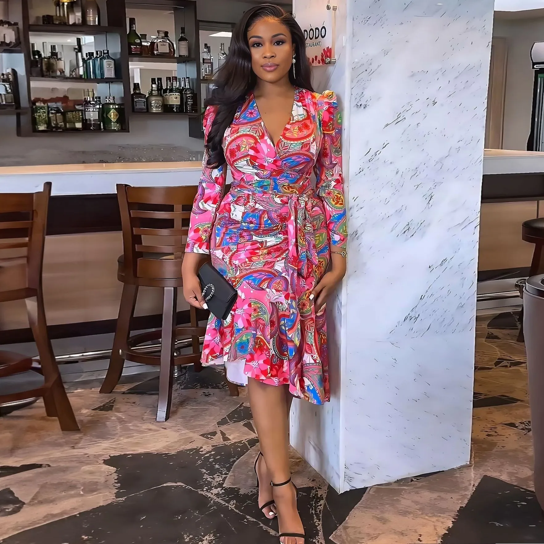 

African Dresses For Women 2023 Dashiki Bodycon African Dress African Clothes Fashion Elegant Dresses Ladies Africa Clothing