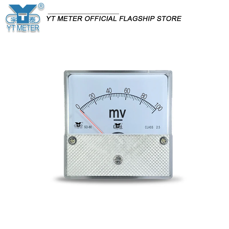 SD80 милливольтметр постоянного тока 75 мВ 100 200 300 500 указательный вольтметр dh80 65