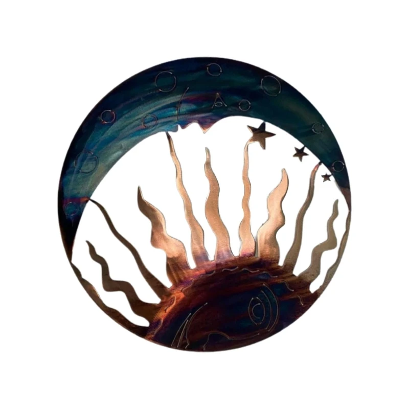 Металлическое солнце и луна домашний садовый орнамент универсальный размер для