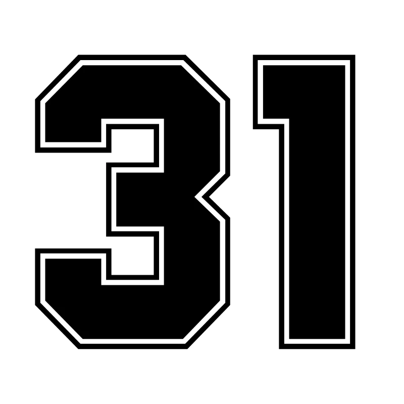 

Индивидуальный счастливый номер 31, ослепительный крутой женский высококачественный бампер, украшение для корпуса, защита от солнца