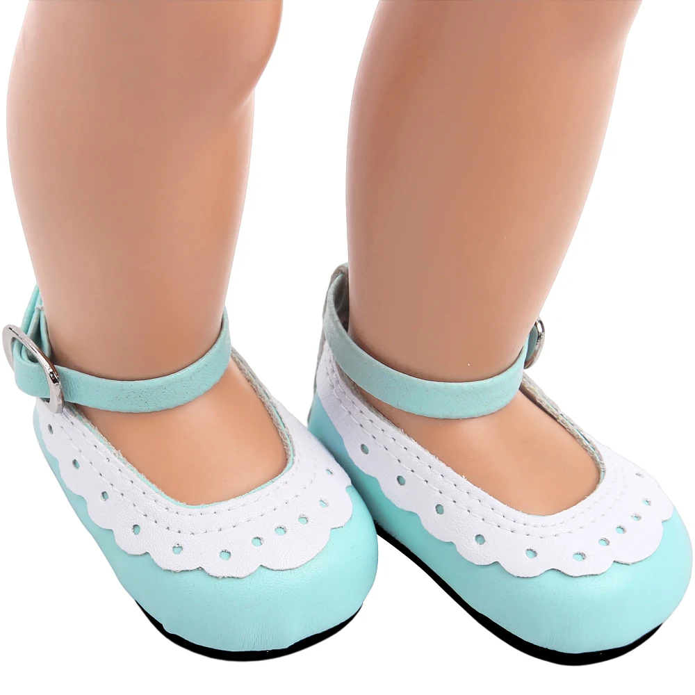 Кукольная обувь 2 цвета белая волнистая мэри джейн 18 дюймов американская