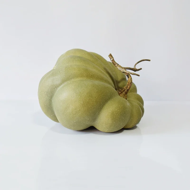 Fake pumpkin props simulation vegetable model green skin small halloween ornament agritainment decoration creative pasto