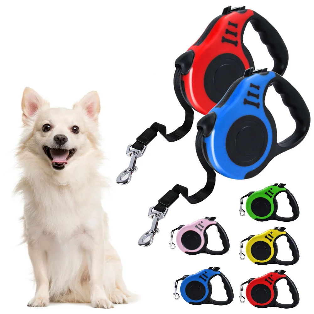 

Dog Leash 3m 5m Durable Leash Automatic Retractable Nylon Cat Lead Extension Puppy Walking Running Lead Roulette For Dogs