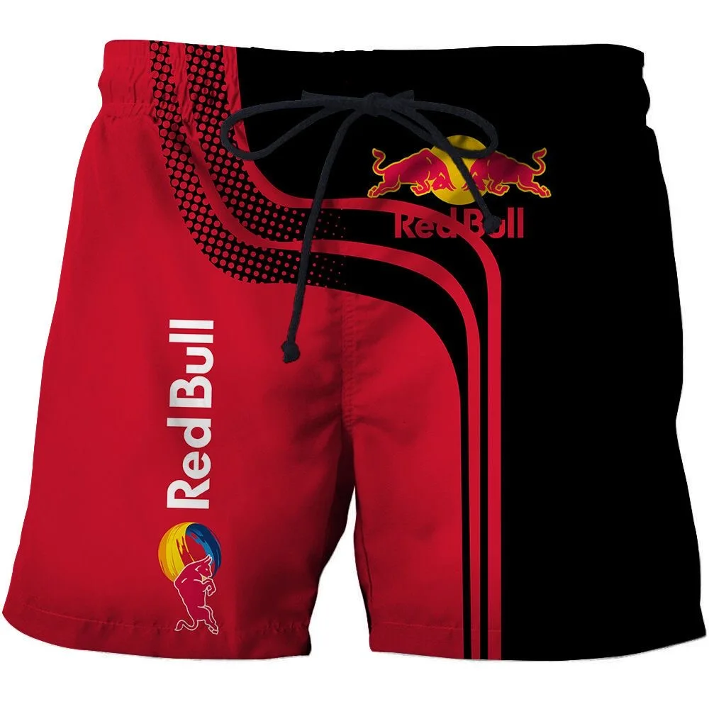 

2023 latest official flagship store Summer Red B-bulls F1 racing print shorts men's personalized casual five-point beach pants