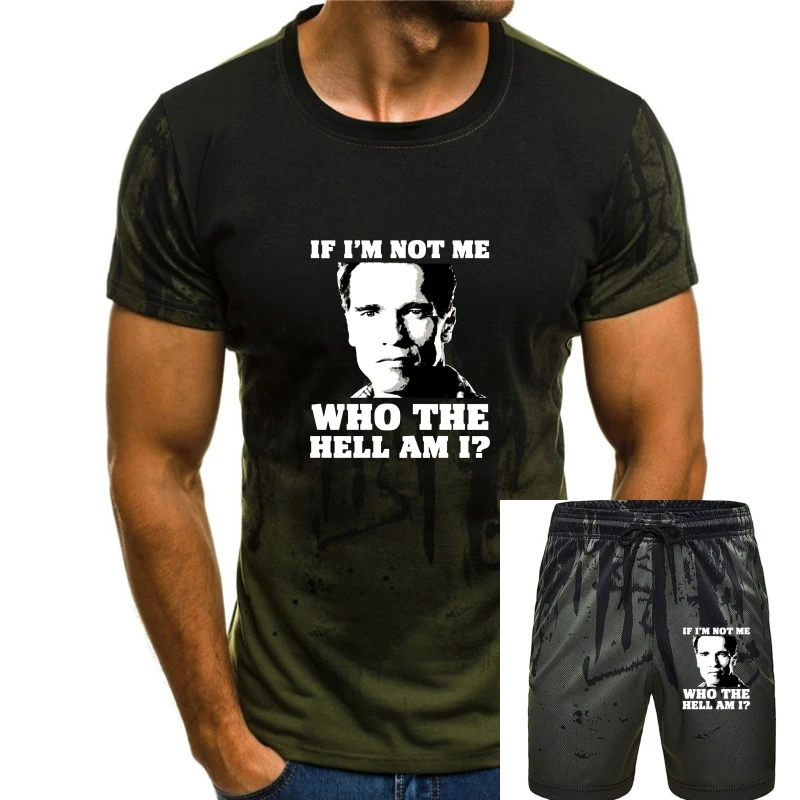 

100% Cotton O-neck printed T-shirt Total Recall T Shirt If Im Not Me Who The Hell Am I