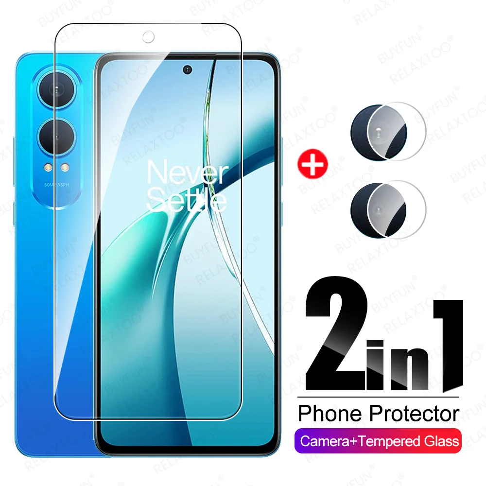 Защитное стекло 2 в 1 для камеры OnePlus Nord CE4 Lite закаленное NordCE4 Light CE 4 CE4Lite NordCE4Lite 5G