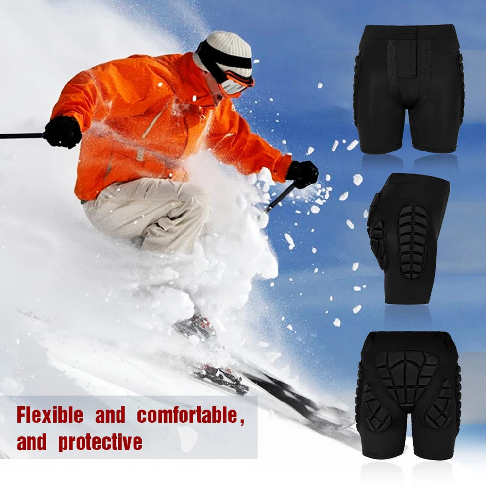 

Unisex Hip Pads Protectors Shorts Anti-slip 0.6in Thick Butt Tailbone Protection Shorts Breathable for Ski Ice Skating Snowboard