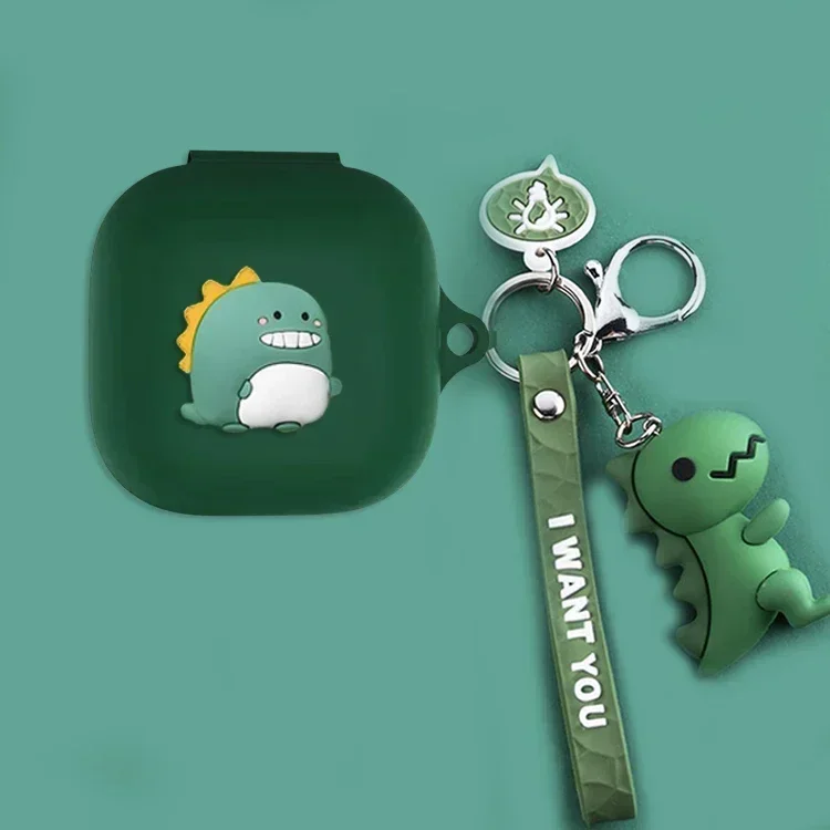 Чехол для Soundcore Liberty 4 Pro с рисунком собаки/милого персика/динозавра силиконовый