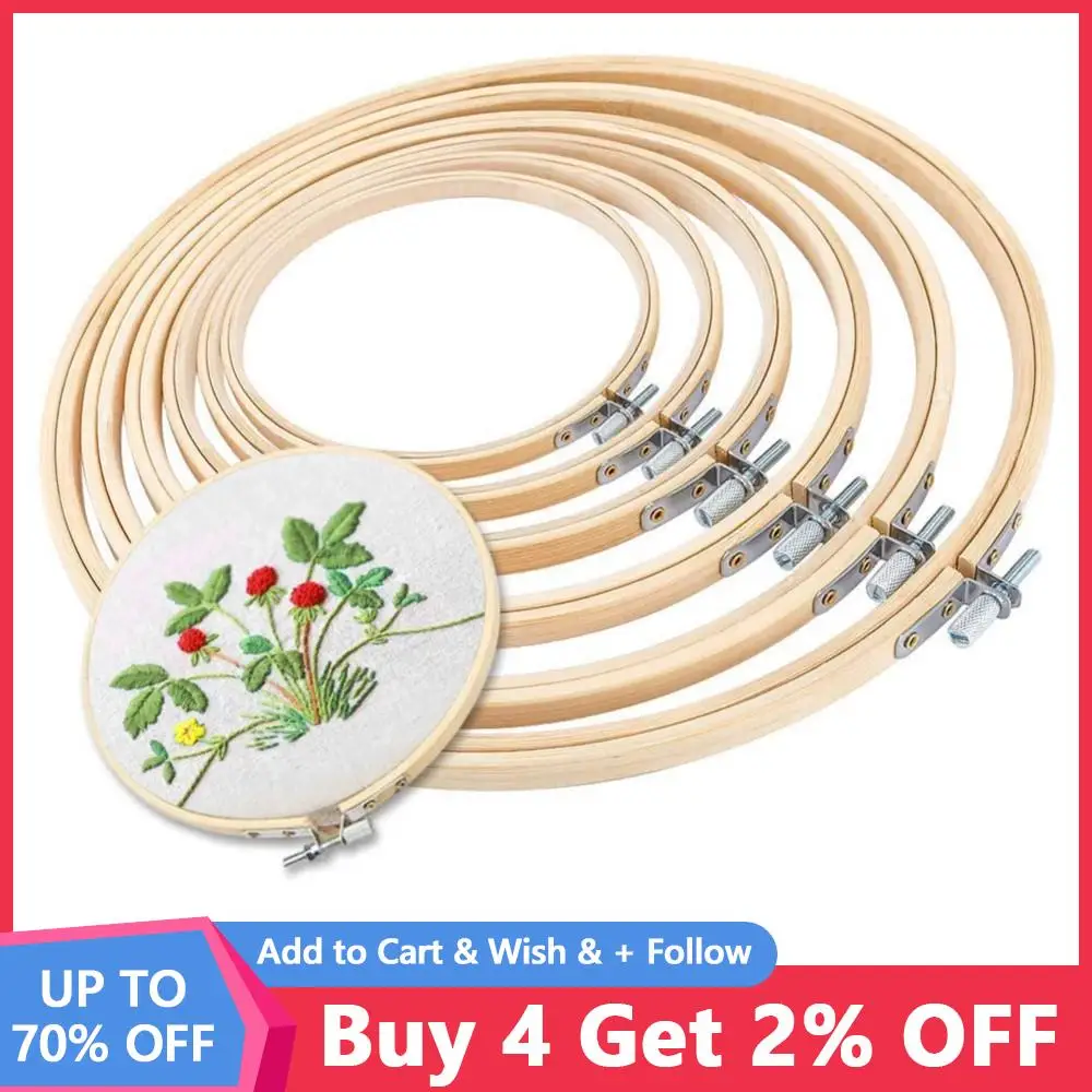 

Деревянная Ручная машинная вышивка, 6 шт., инструменты для шитья, 10-36 см, обруч, кольцо, бамбуковая рамка, обруч для вышивки, круглая вышивка кр...