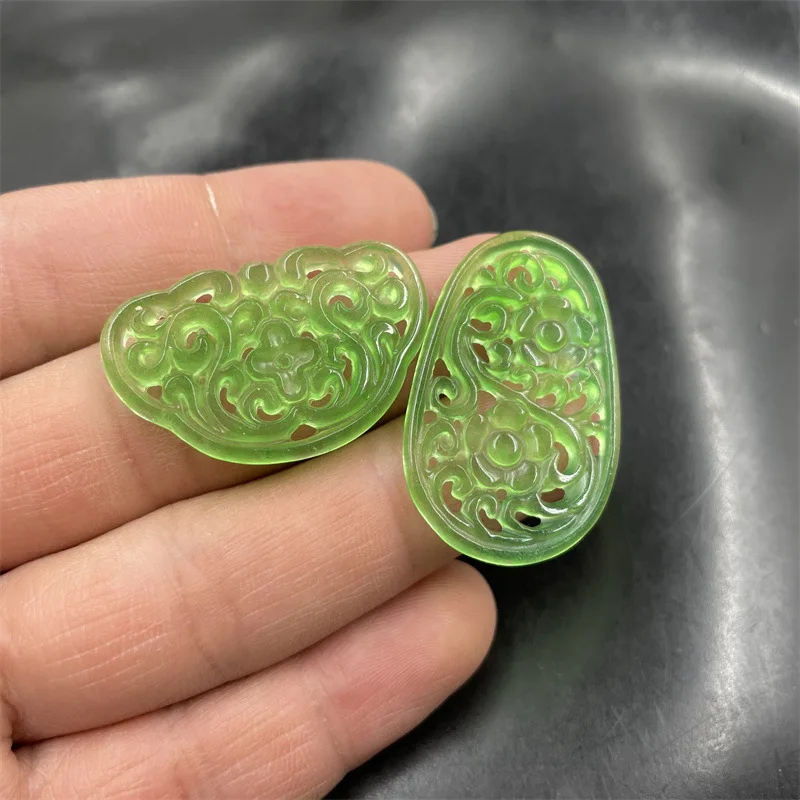 Подвеска в виде ледяного яблока зеленая фотография подвеска с замком полый