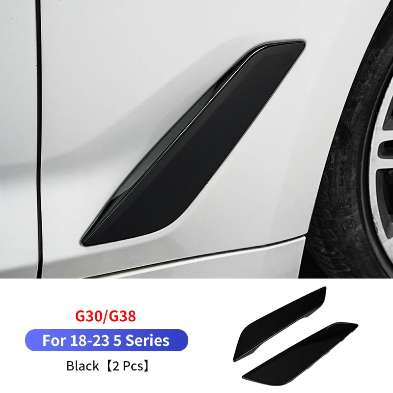 

2 шт. наклейка на крыло автомобиля для BMW Series5 G30 G38 18-23 ABS, боковое крыло, воздушный поток, накладка на крыло, внешний аксессуар