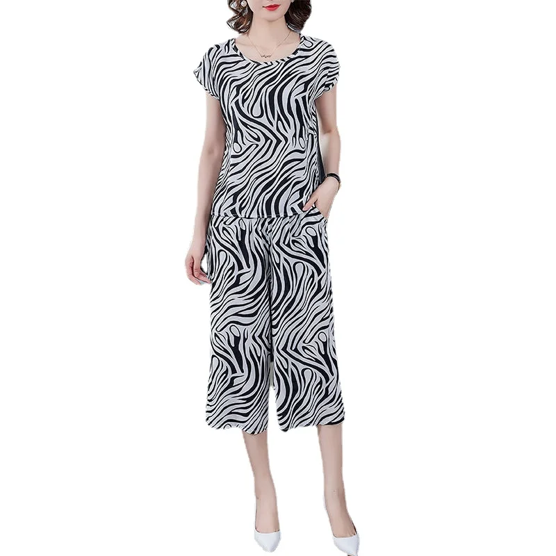 

2 Piece Sets Womens Outfits Casual Two Piece Outfits Women Short Sleeve Top and Pants Womens Sets Two Piece Set Women