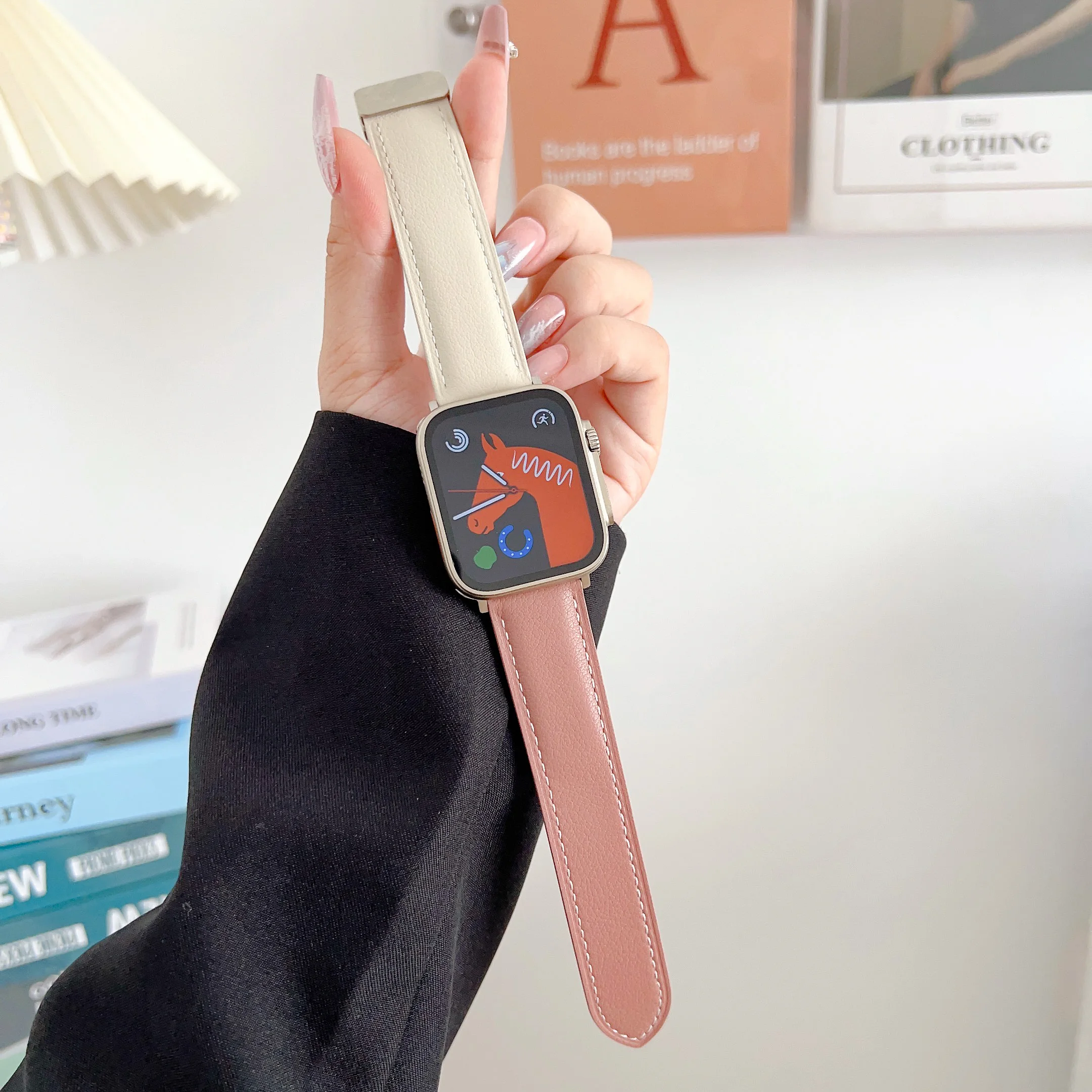 Leather strap For Apple watch band 45mm/41mm 44mm 40mm 49mm 42mm 38mm watchband correa bracelet iWatch ultra series 5 3 SE 6 7 8