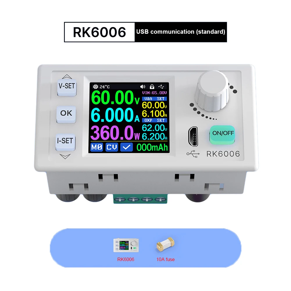 Фото Высококачественный источник питания RK6006 RK6006BT с ЖК-дисплеем, регулируемым выходным напряжением и током, управление по протоколу связи. №2