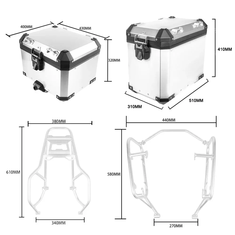 Для BMW R1300GS R1300 GS багажник верхний боковой чехол корзина алюминиевый ящик