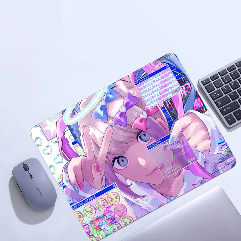 

Kawaii Gaming Mouse Mat Keyboard Gamer Needy Girl Overdose Pad Laptops Mause Mousepad Pads Mausepad Cabinet Anime Pc Accessories