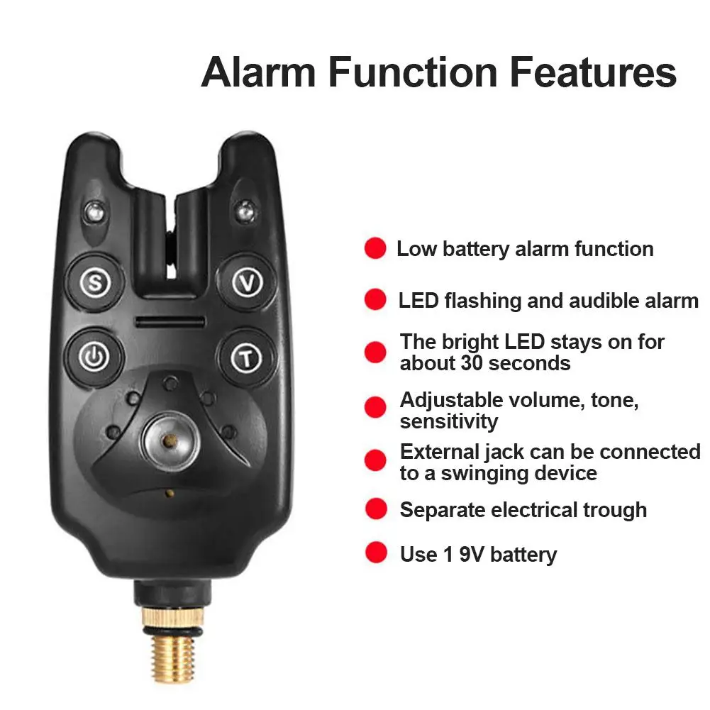 

Adjustable Fishing Bite Alarm Sound Volume High Sensitivity Electronic Fish Rod Bait Alert Fishing Tools For Night Fishing