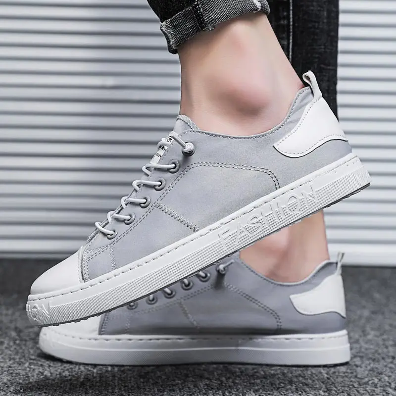 

Кроссовки мужские из ПУ кожи, спортивные теннисные туфли, дизайнерские, красные, на осень