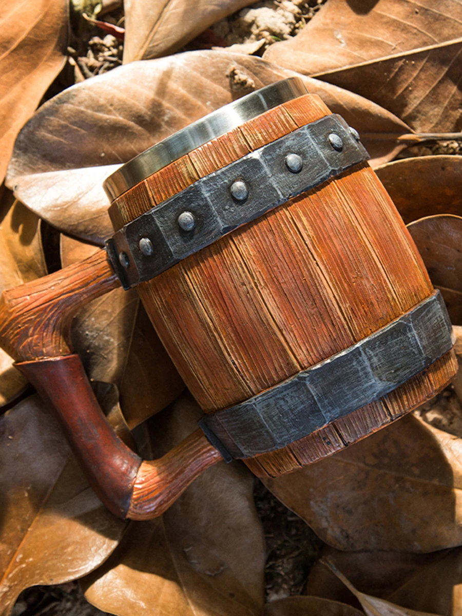 Цельные аниме-фигурки пивная кружка с имитацией дуба цельный Кубок большая чашка