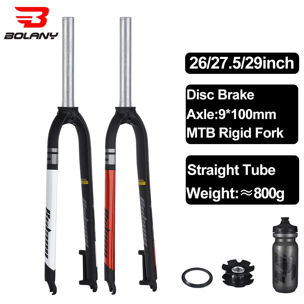 

Передняя вилка Bolany MTB подходит для 26/27, 5/29er X6 матовая жесткая прямая трубка из алюминиевого сплава 28,6 мм велосипедные вилки запчасти для велосипеда