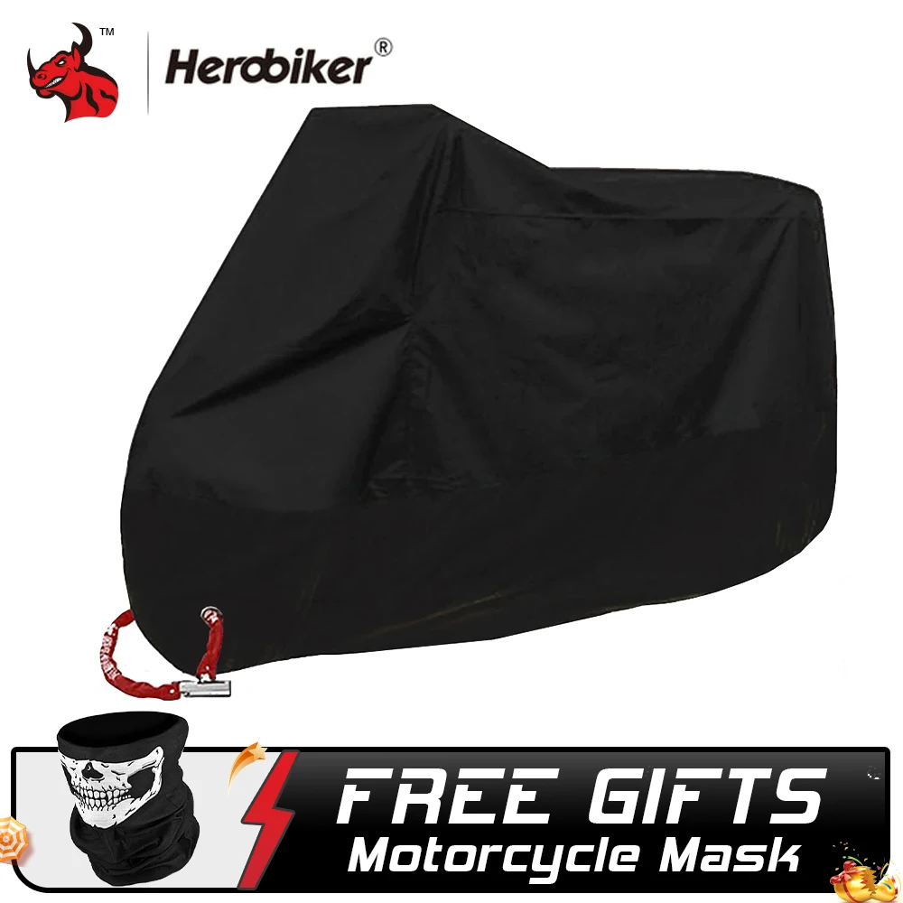 HEROBIKER чехол для мотоцикла, всесезонный водонепроницаемый пылезащитный УФ-защитный чехол для улицы, дома, скутера, мотоцикла, дождевик