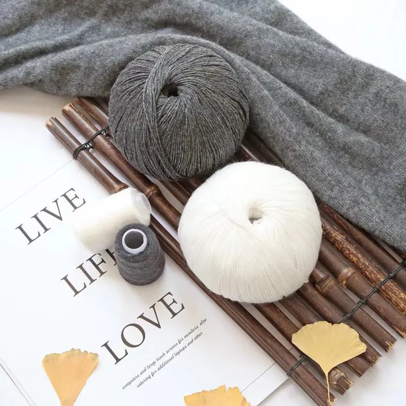 

70g High Quality Soft Plush Mink Hair Wool Yarn for Hand Knitting Crochet Thread Luxury Long Plush Wool Cashmere Crochet Yarn