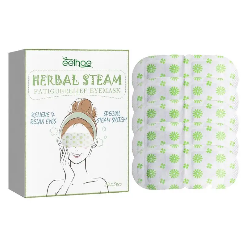 

Self Warming Heated Eye Cover Herbal 5PCS Safe And Gentle Steams Eye Pads Self Heated Eye Pads For Lunch Break Travel Bedtime