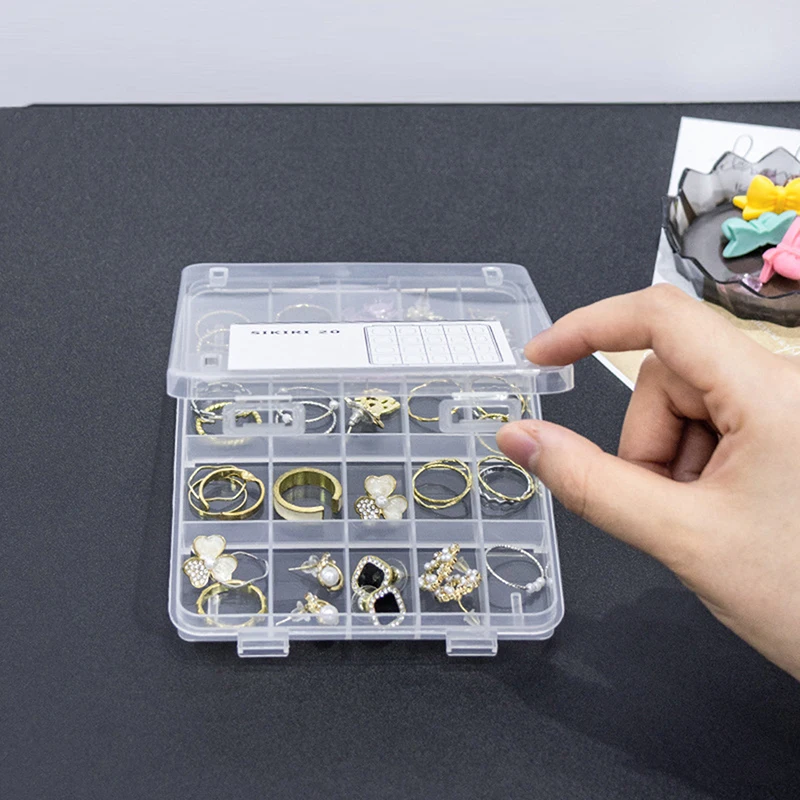 20-сеточный отсек пластиковый прозрачный ящик для хранения дрель ногтей