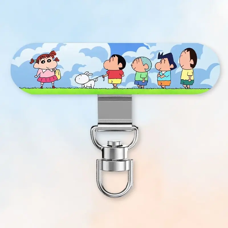 Фото Креативный металлический зажим для мобильного телефона с персонажами Crayon Shin-chan, Sakurada Nene, Nohara Shiro, с фиксированным креплением и вращающейся прокладкой. №4