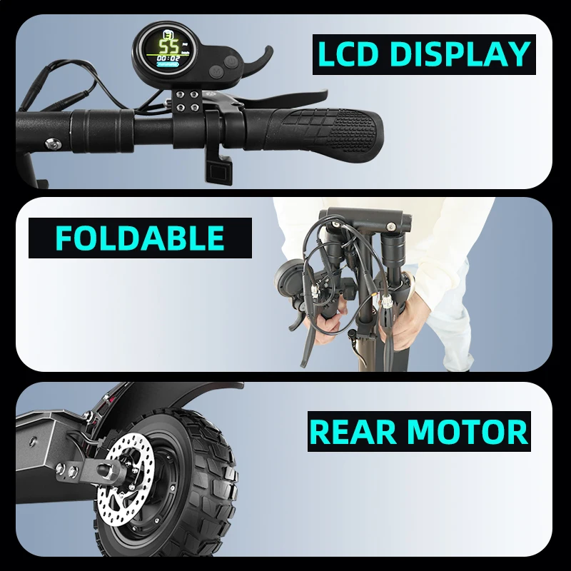 Jueshuai 48V 1300W Electric Scooter Energy Saving with 20AH Battery Foldable Electric Scooters Adults 60KM/H Max Speed EU Stock