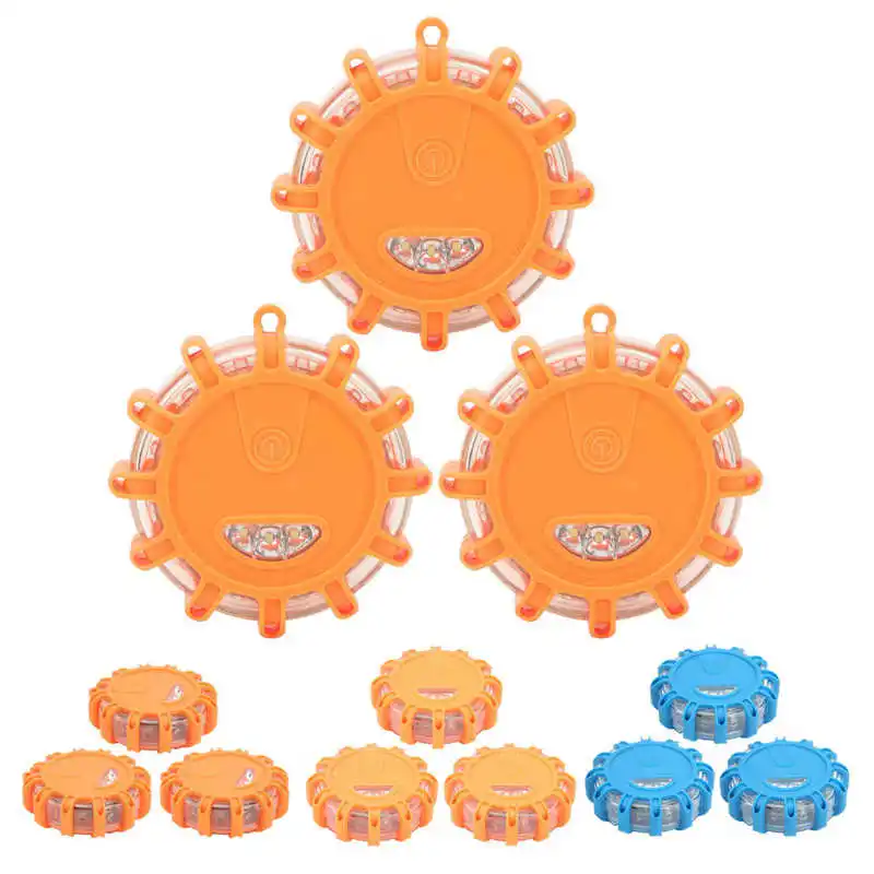 

Roadside Safety Disc Kit LED Road Flares Light Waterproof 9 Modes Multipurpose Shock Resistant for Car for Bike
