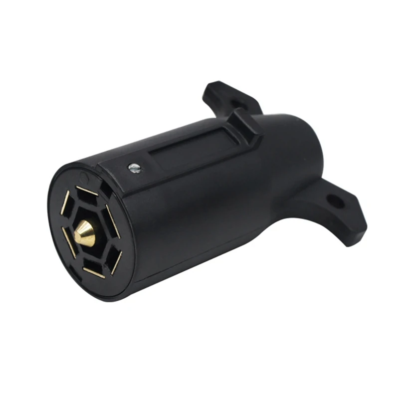 

Vehicle 7 Pole Round Pin to 7 Way RV Trailer Wiring Connector Plug Adapter