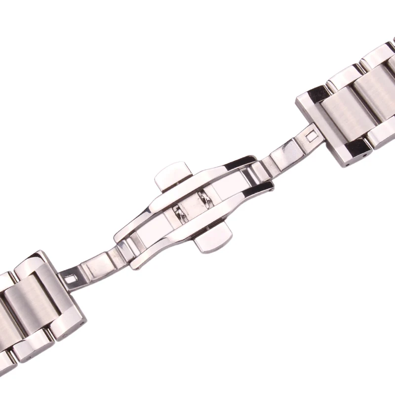 Stainless Steel Watchband Bracelet 18mm 20mm 21mm 22mm 23mm 24mm Women Men Silver Solid Metal Watch Band Strap Accessories
