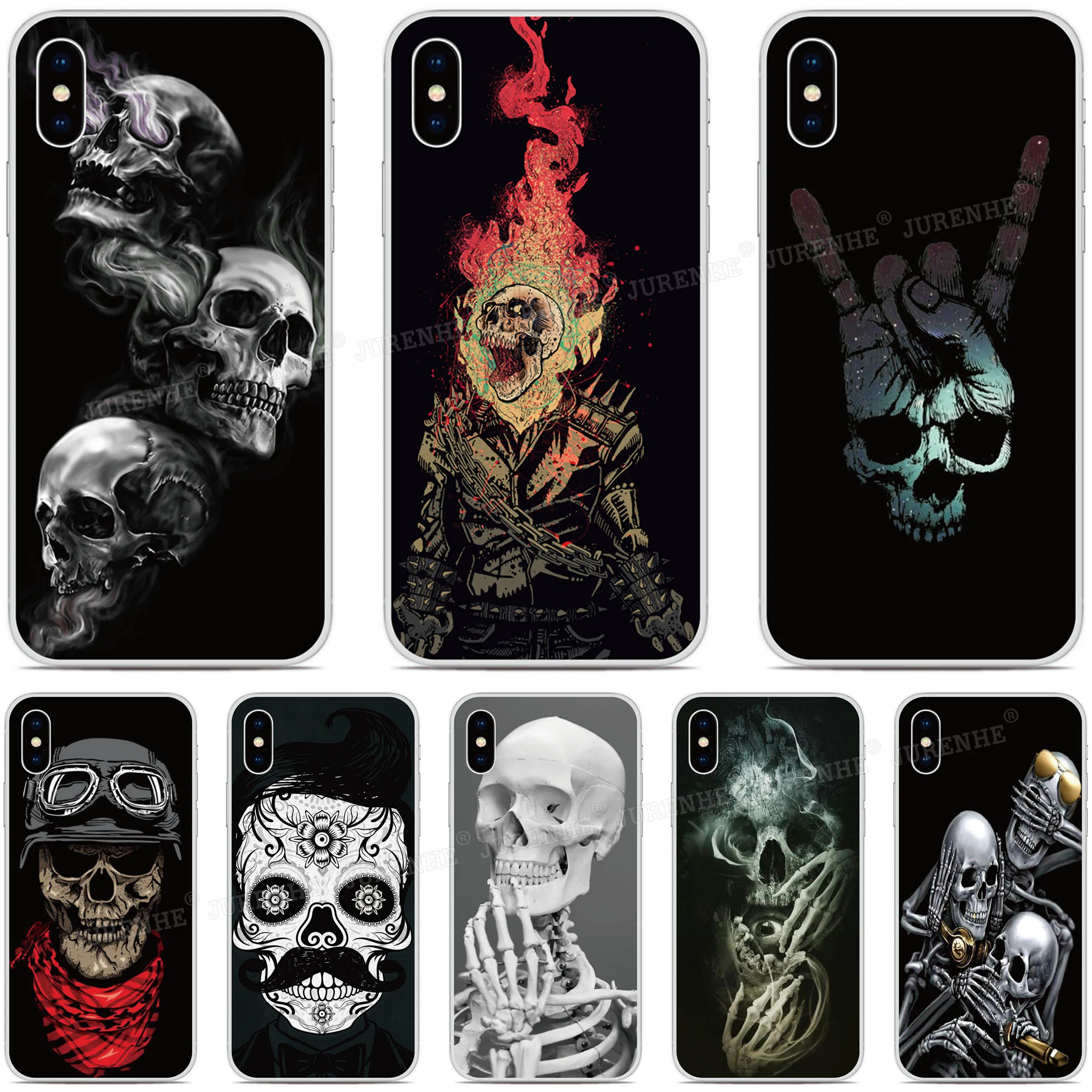 Чехол Skeleton Skull Bone для UMIDIGI G100 G9A G9C G9T G9 G6 Note 90 90C 90A G3 G5 A16 A15 A13 Pro Max Nothing Phone 2A 1 2 Cover