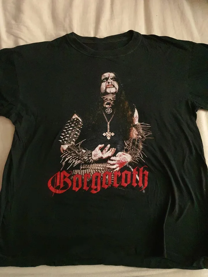 Черная футболка Gorgoroth Band хлопковая полный размер