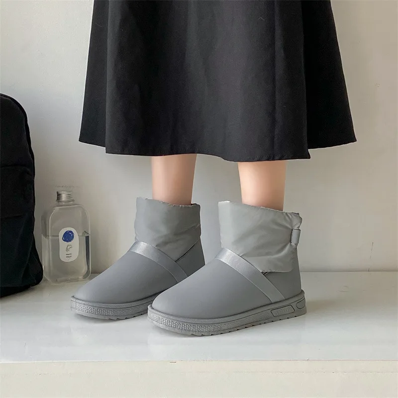 2023 New Arrived Women Snow Shoes  Women Ankle Boots Solid Ladies Shoes For Female Warm Plush Winter Shoes