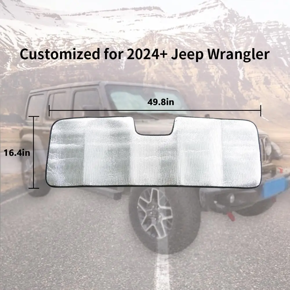 Солнцезащитный козырек на лобовое стекло для Jeep Wrangler JL 2/4 дверь 2024 4XE складные