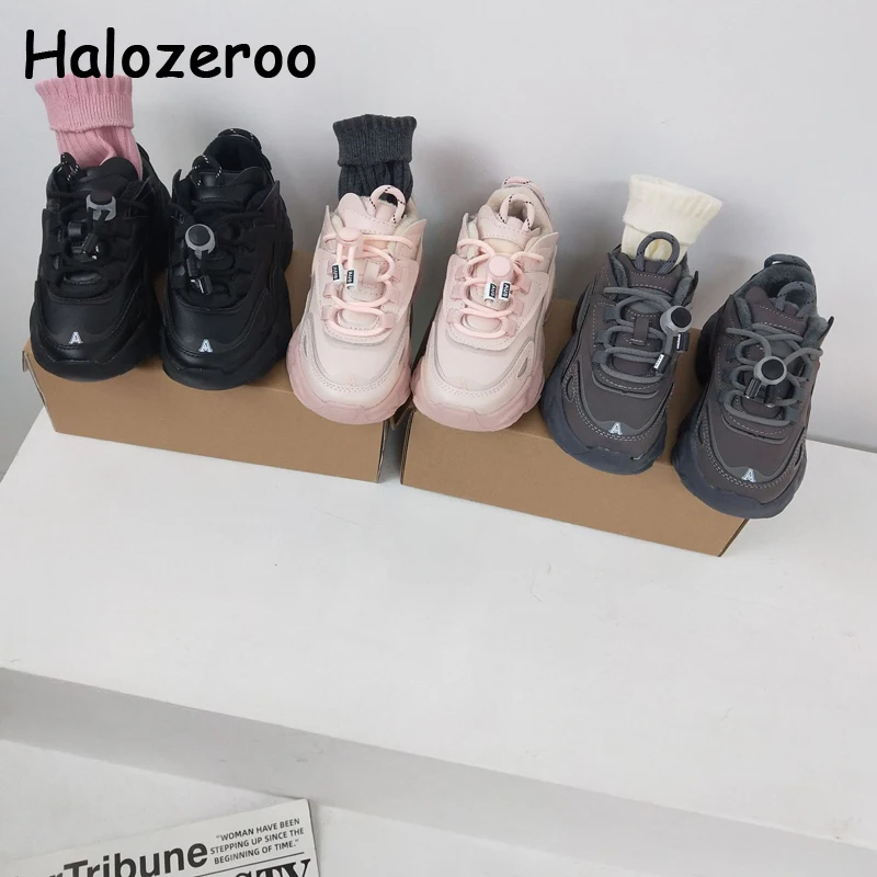 

Зимние новые 2023 детские спортивные кроссовки, черная обувь для маленьких девочек, детские брендовые массивные кроссовки, сетчатые повседневные кроссовки для мальчиков, кроссовки