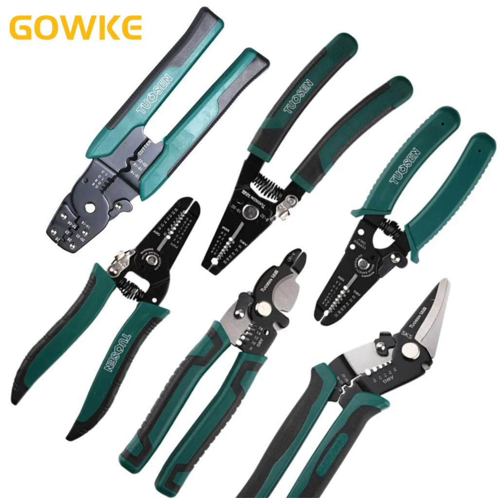 

GOWKE Electrician Pliers Tools Long Nose Wire Stripper Cable Cutter Terminal Crimping Multifunctional Hand Tools Insulation Tube
