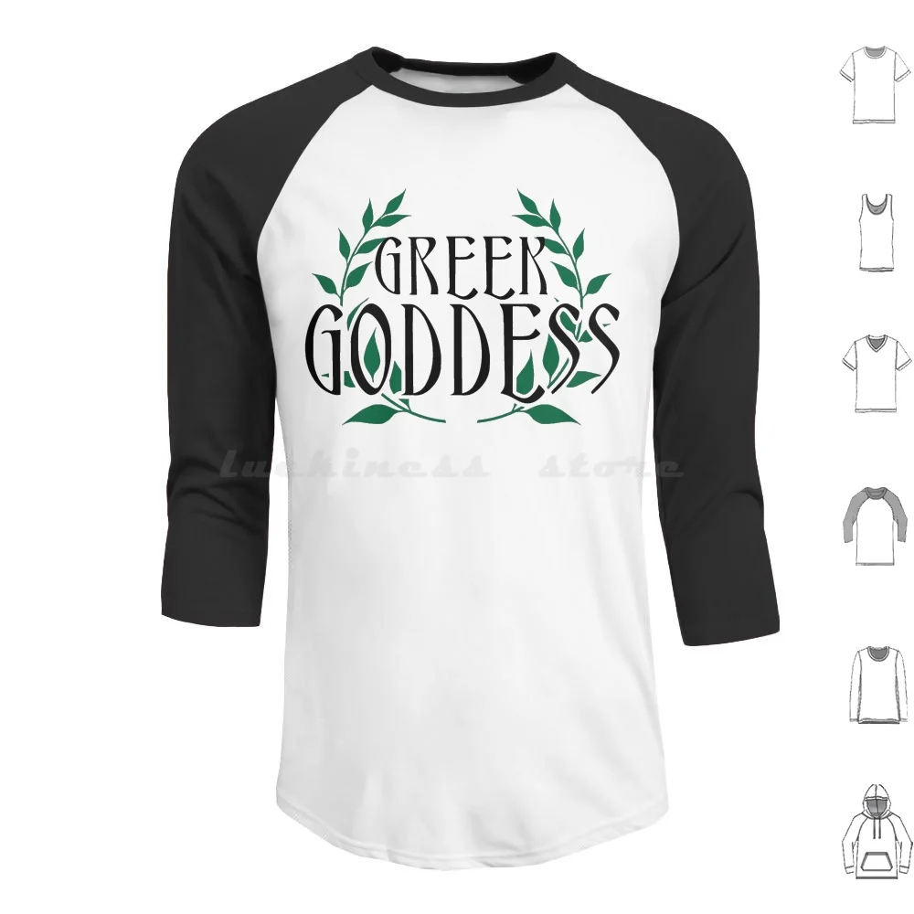 

Greek Goddess Hoodie cotton Long Sleeve Greek Goddess Goddess Greek Greece Laurel Wreath Laurel Olive Crown Olives Valentines