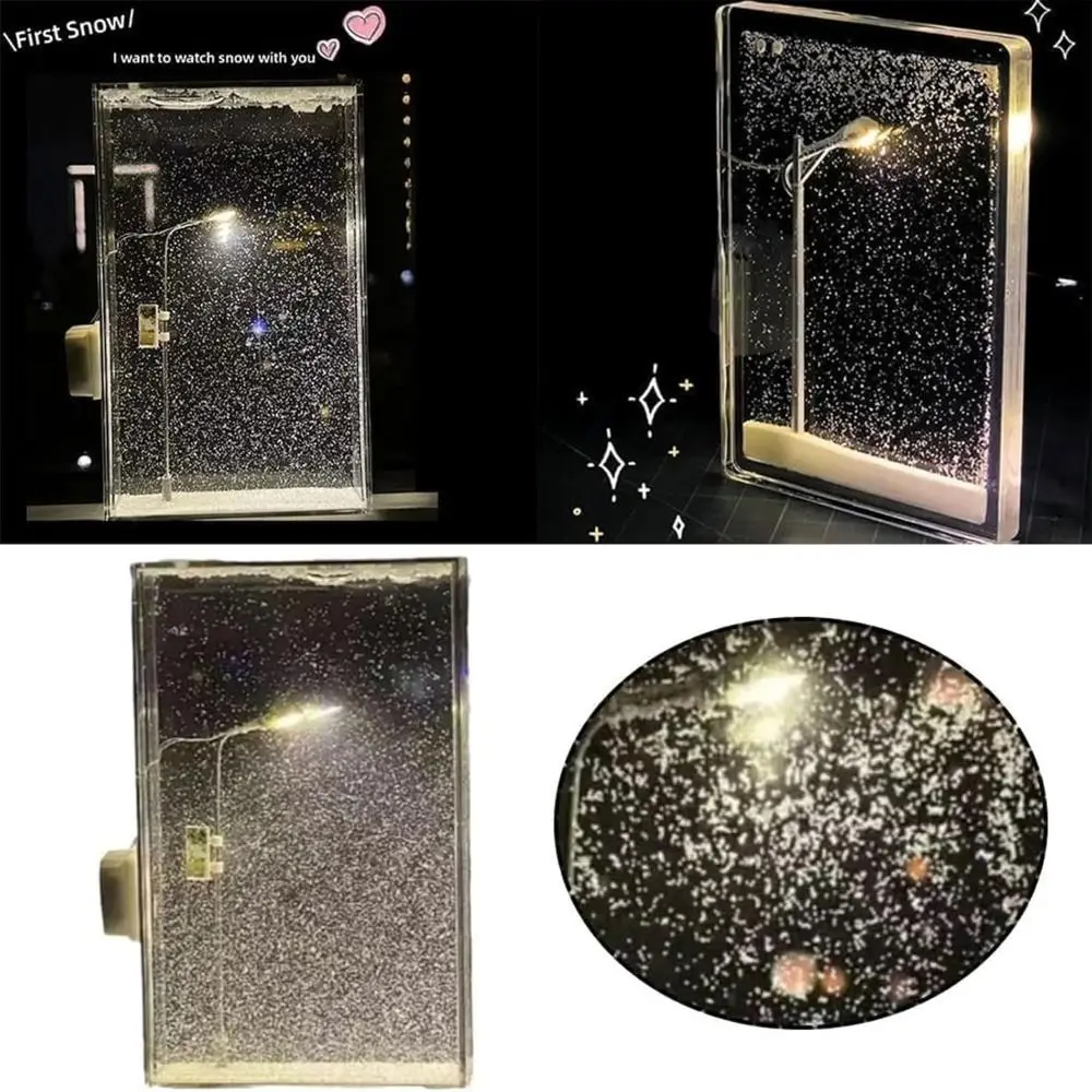 Материалы сделай сам снежная сцена ночник рождественский декор настольный