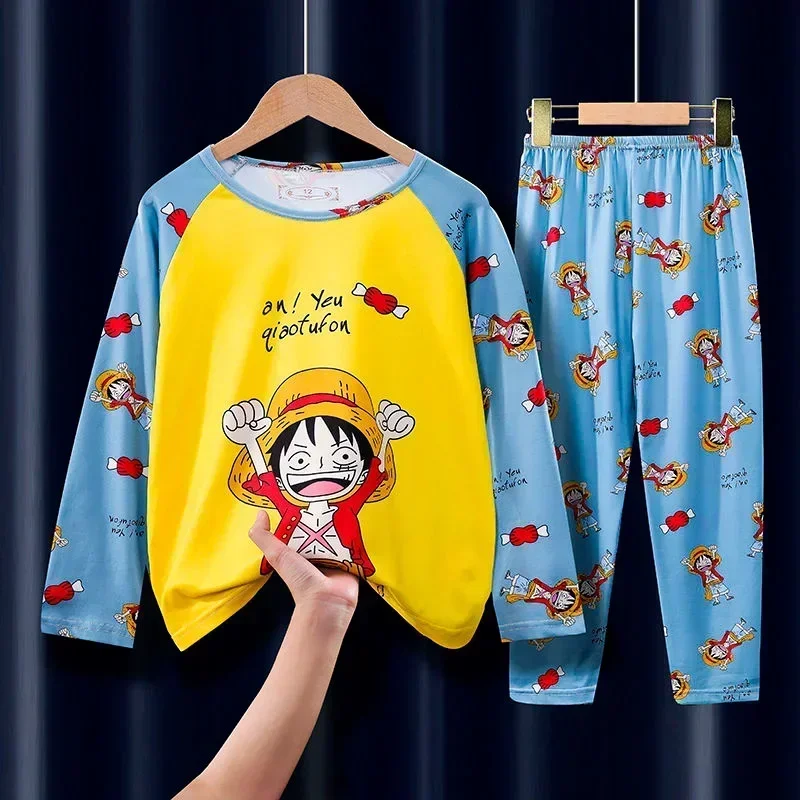 

Весенне-осенний слитный детский комплект одежды для мальчиков и девочек с героями мультфильмов