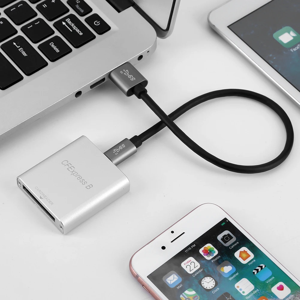 

Портативный адаптер для хранения памяти USB 3,1 Gen 2, устройство для чтения внешних карт 10 Гбит/с для ноутбука, компьютера, телефона, для MacBook iPad ...