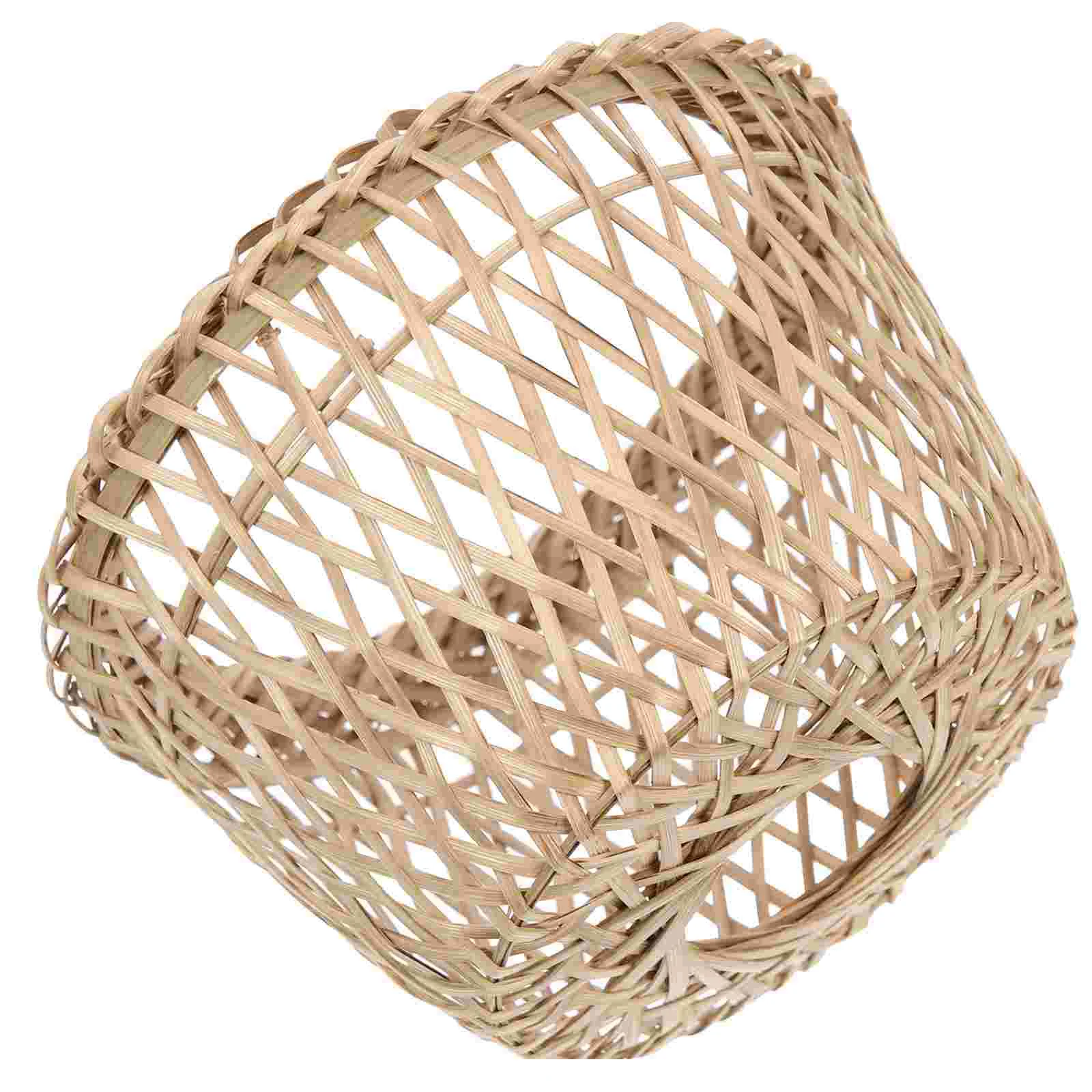 

Lamp Shade Lampshade Light Pendant Woven Shades Chandelier Ceiling Cover Cage Floor Bulb Rattan Guard Replacement Wicker Hanging