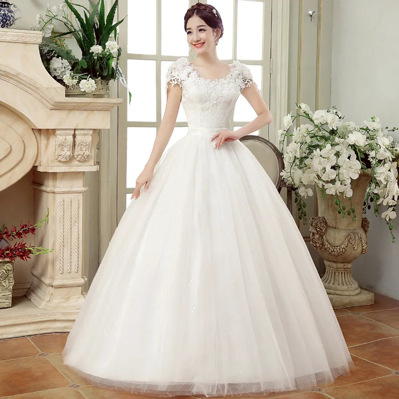 

S0030F 2023 New High -Quality Hot -Selling Off Shoulder Thin Lace Flower Woman Wedding Dress