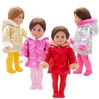 43 cm baby doll winter clothes warm coattrousers for doll accessories 13inch reborn dolls fashion down jackets suit
