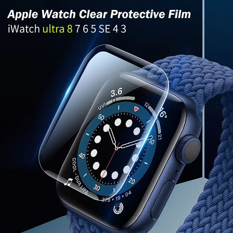 

3D Hydrogel Film Soft Screen Protector Cover For Apple Watch Ultra 49mm Series 2/3/4/5/6/SE/7/8 38mm 42mm 40mm 44mm S8 41mm 45mm